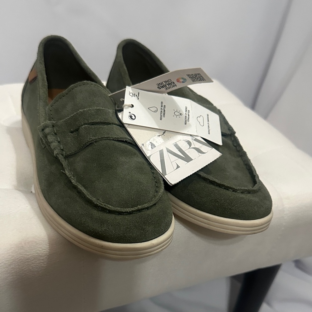 Zara Kids Green Loafers